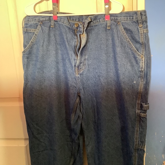 MEN’S RK BRAND BLUE CARPENTER JEANS SIZE 42X31 - Picture 7 of 16